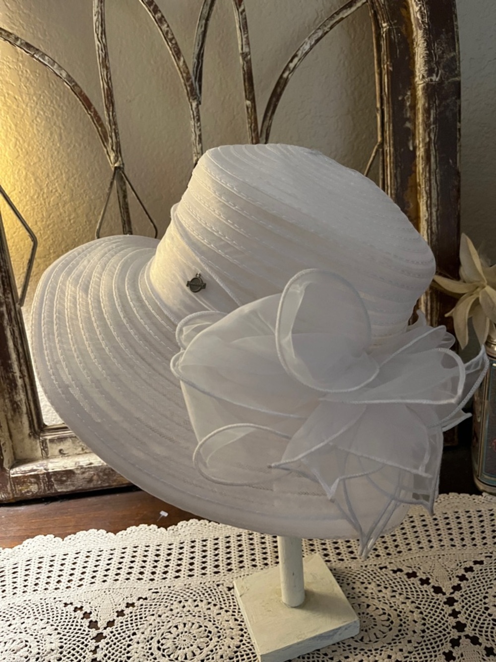 FORBUSITE White Woven Sun Hat